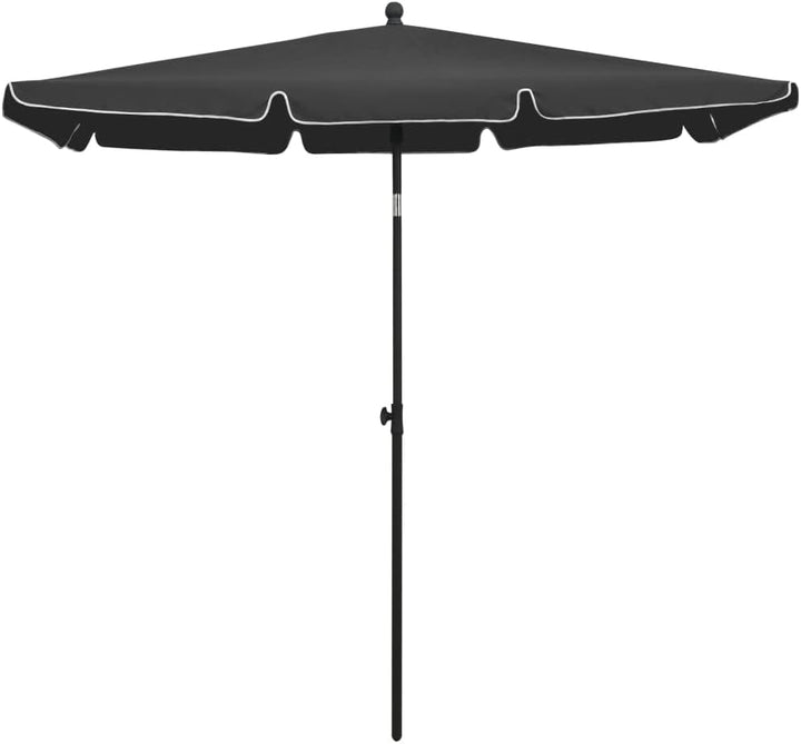 vidaXL Sonnenschirm mit Mast Kurbelsystem Gartenschirm Ampelschirm Balkonschirm Strandschirm Marktsc
