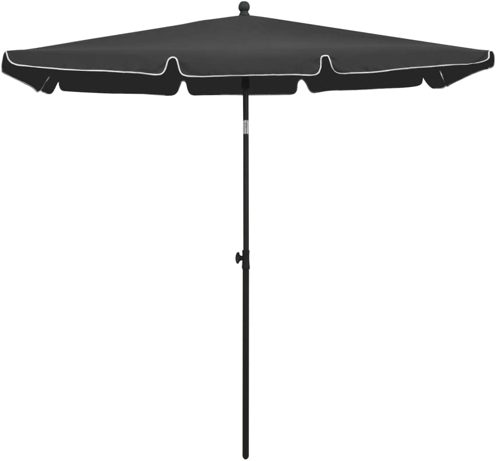 vidaXL Sonnenschirm mit Mast Kurbelsystem Gartenschirm Ampelschirm Balkonschirm Strandschirm Marktsc