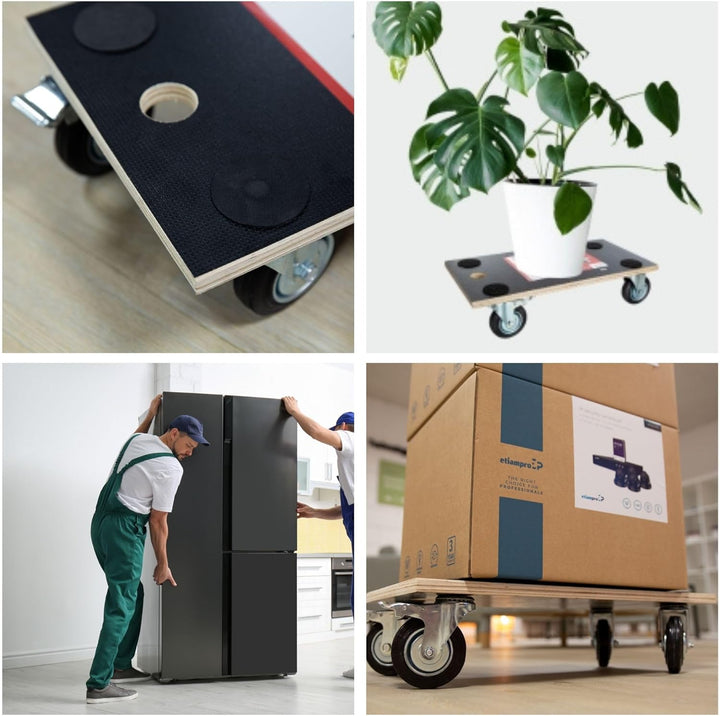 Toolland - QT111 Transport-Roller, Max Tragkraft 400 kg, 575 mm x 300 mm Abmessungen 175682, Mehrfar