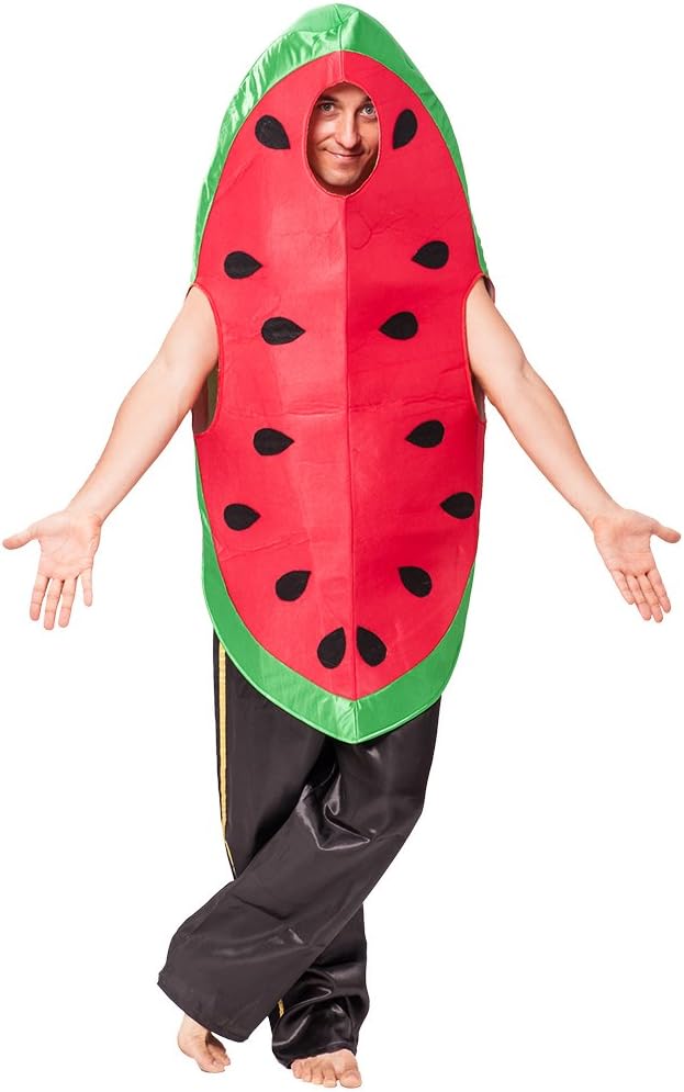 EraSpooky Unisex Essen Lebensmittel Obst Wassermelone Kostüm Faschingskostüme Einteiler Halloween Pa