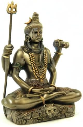 Top Collection Hindu Gott Lord Shiva in Meditation Bronze Finish Figur Skulptur Statue