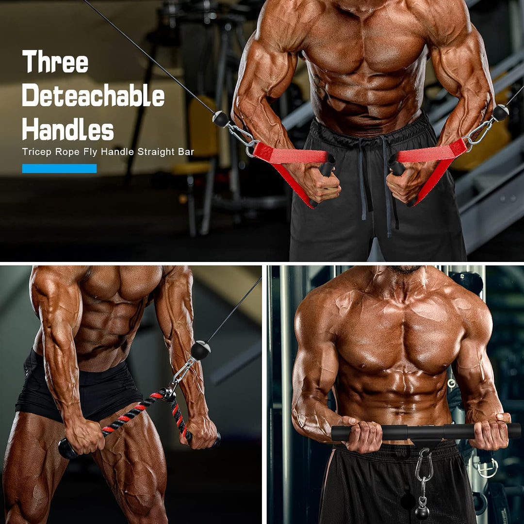 SERTT Gewicht Seilzug Fitness Gym, Verbesserte Kabelzug Fitness Latzug Gym Fitnessgeräte für LAT Pul