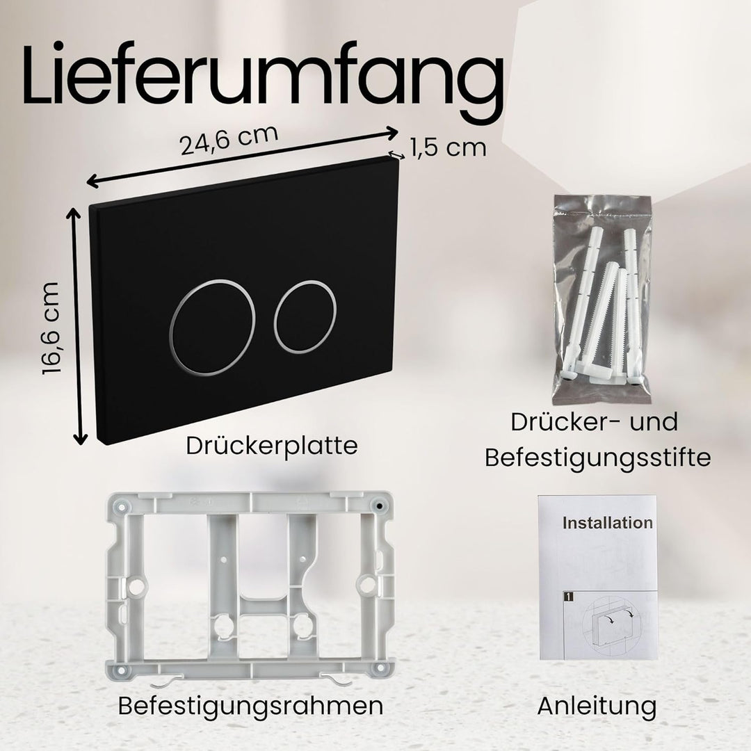 MYLAVABO Drückerplatte WC Betätigungsplatte passend für Geberit Sigma Vorwandelement für Geberit Spü