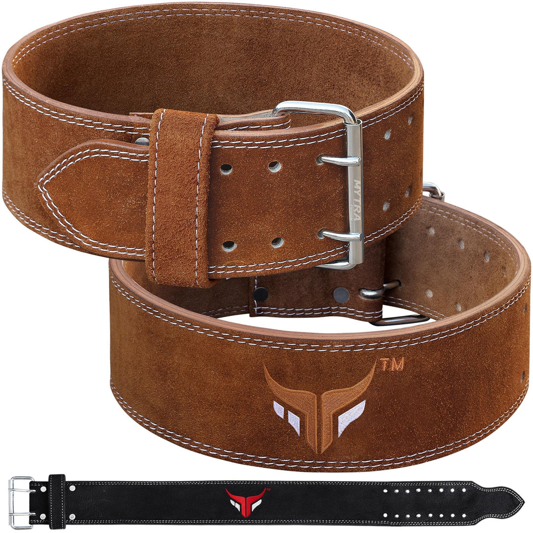 Mytra Fusion Power Weight Lifting Belt L4 Weight Training Leather Belt Power Belts for Squats Workou