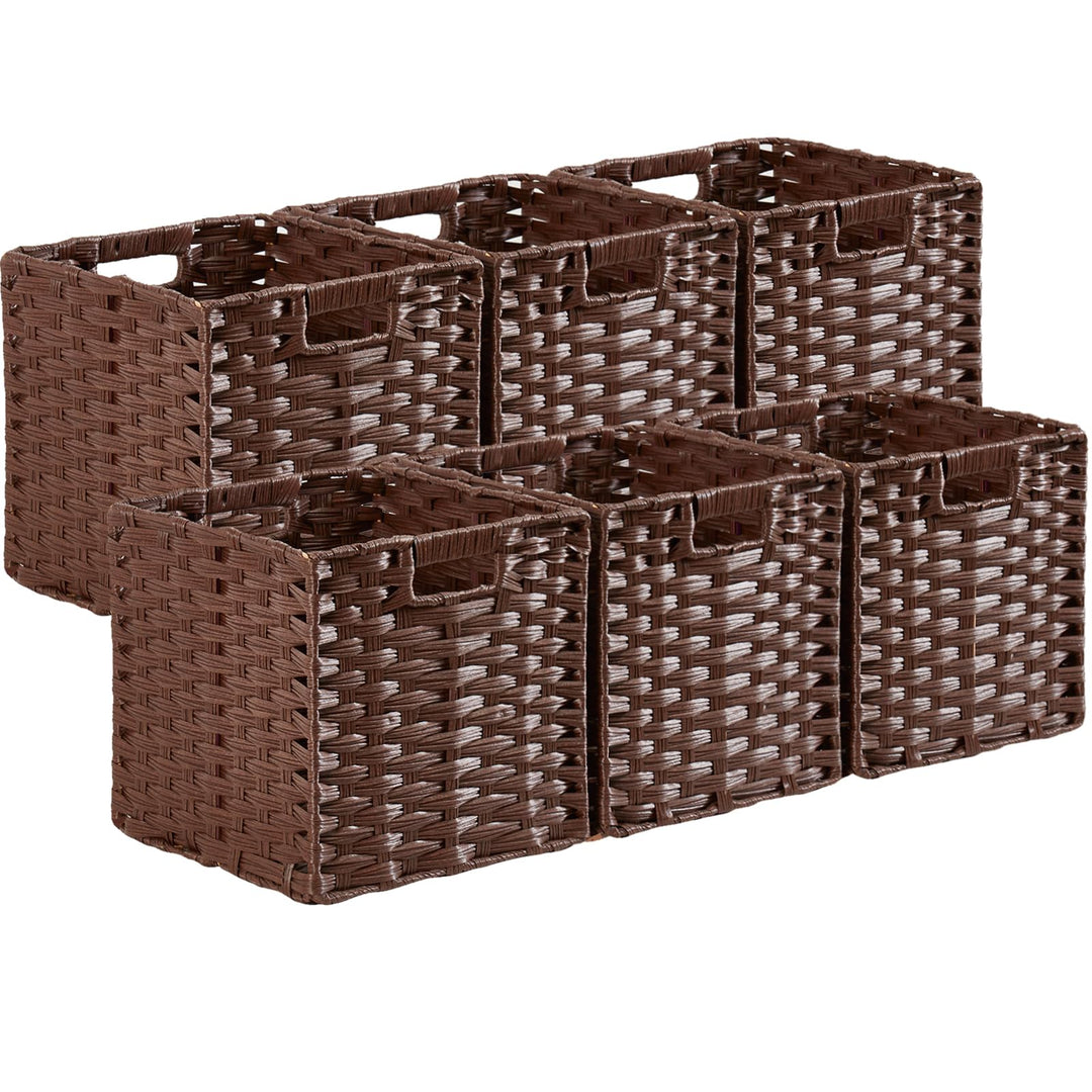 Aufbewahrungskorb, 28x28x28cm Aufbewahrungsboxen aus Polypropylene und Metallstreifenfür Vorratskamm