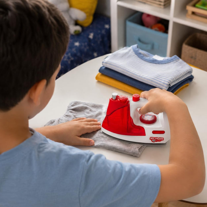 Bügeleisen Spielzeug mit Lichtern Sound Sprühen Wasser Set zum Bügeln Spielzeug Bügeleisen für Kinde