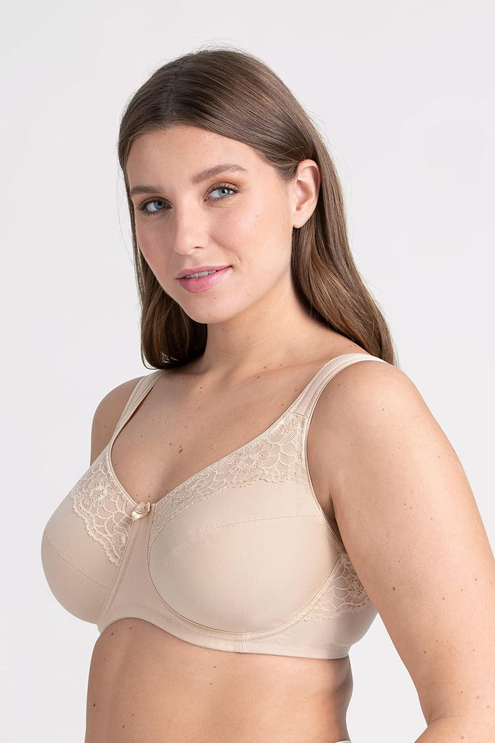 Miss Mary of Sweden Minimizer Bügel-BH Cotton Now Flatcup 85D Beige, 85D Beige