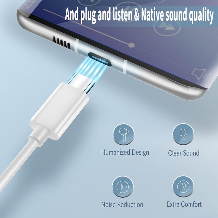 Kopfhörer USB C mit Kabel für iPhone 17 16 15 Pro Max Plus iPad Pro In Ear USB C Kopfhörer (mit inte