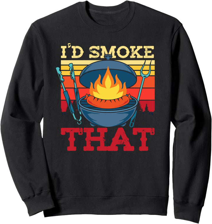 Grillparty Grillmeister Retro Barbecue Lustiges Grillen Sweatshirt