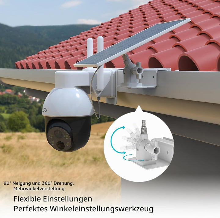 Dachrinnenhalterung für AOSU 2K/3MP Solar Überwachungskamera Aussen Akku (C9L) und AOSU 3K/5MP Überw