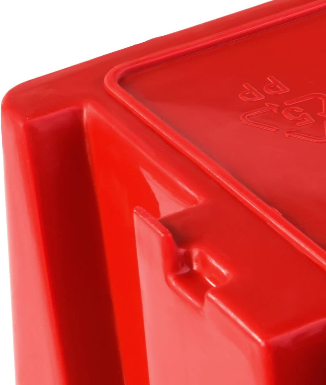 PAFEN Stapelboxen Set – 10x Stapelbox 70 x 100 x 155 mm – Sichtbox Stapelbox Lagerbox, Rot 10x Rot,