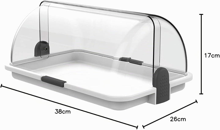 Biesse Classica Mehrzweck-Brotkasten, Kunststoff, Weiss, 38 x 26 x 17 cm Single, Single