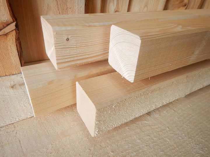 FICHTE TANNE 100x100 mm Balken 10x10 cm Kantholz Pfosten Pfahl sägerau Bauholz 100cm Länge (4)