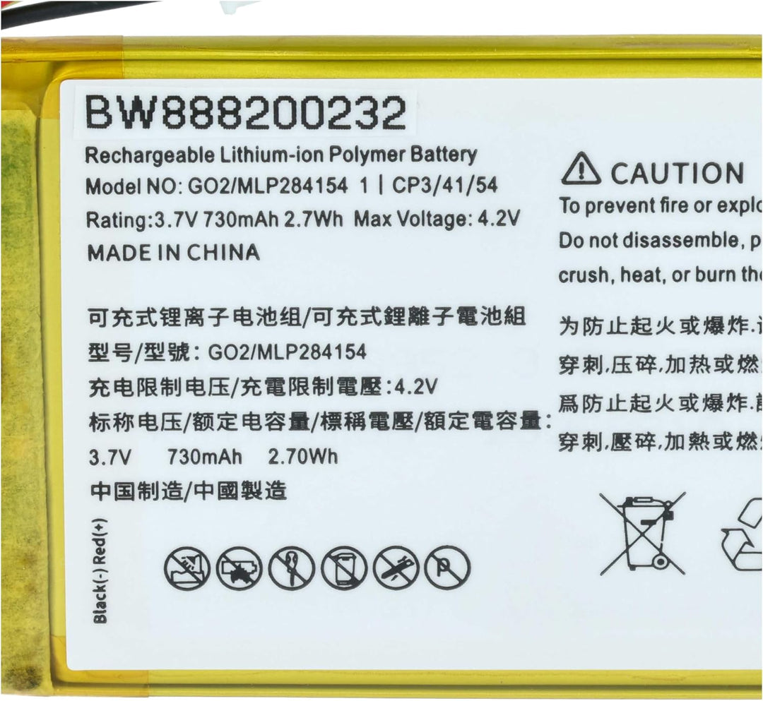 vhbw Akku kompatibel mit JBL Go 2H, 2 Lautsprecher Boxen Speaker (730mAh, 3,7V, Li-Polymer)