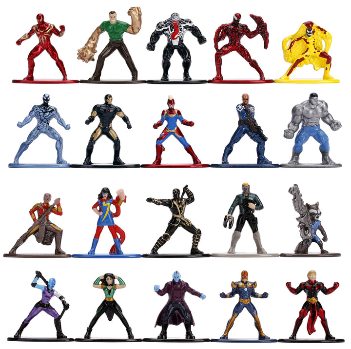 Jada Toys 253225010 Wave 3 Marvel 20-Pack Nano Sammelfiguren, Welle 3, 20 Stück/Set, Die-cast, 4 cm,