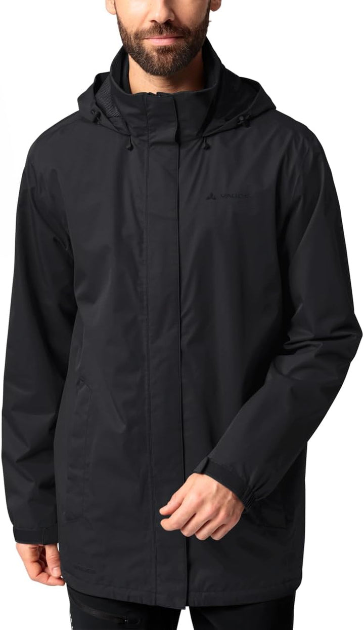 VAUDE Men's Escape Parka - Regenjacke Herren, Wasserdichter Regen-Parka aus recyceltem Polyester, 2-