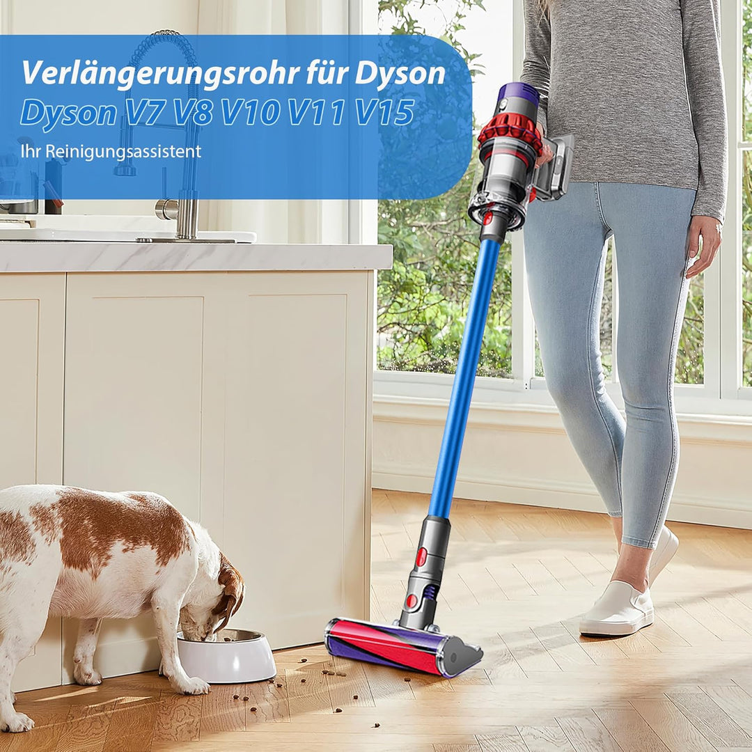 Teleskoprohr Kompatibel für Dyson V7 V8 V10 V11 V15, Starre Verlängerungsrohr Mit Schnellverschluss
