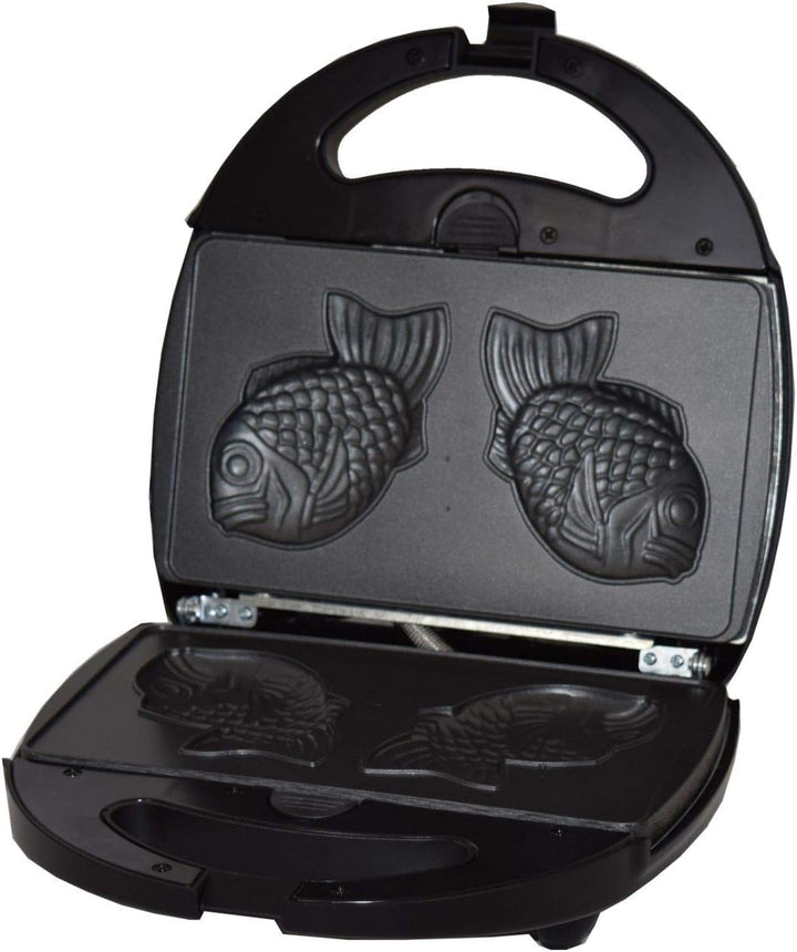 Syntrox Germany Taiyaki Maker japanisches Gebäck in Form eines Fisches Chefmaker SM-1300W Fish mit h