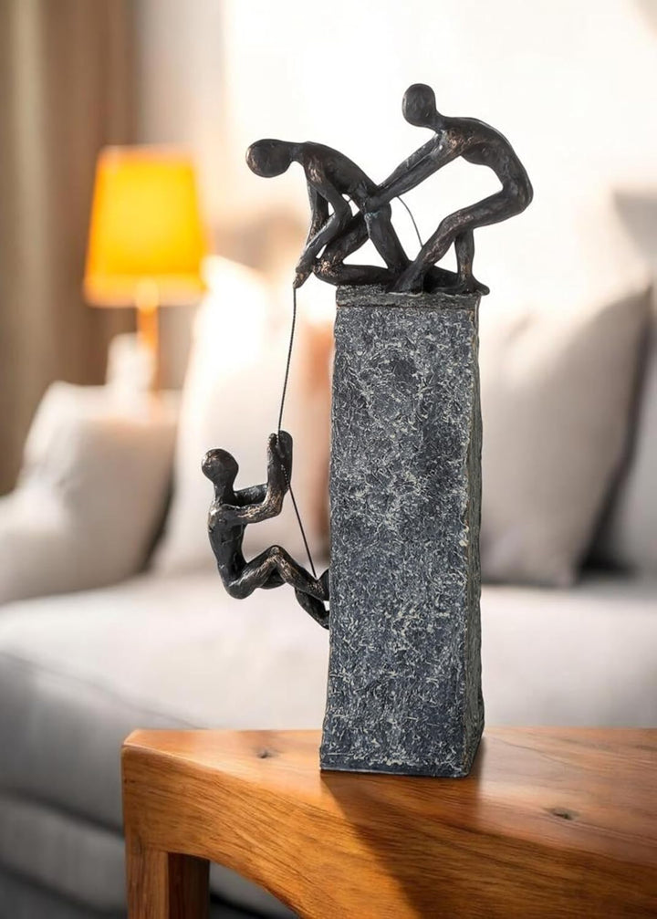 Casablance Deko Skulptur Assistance aus Poly - Deko Figur - Dekoration Wohnzimmer - Bronze/dunkelgra