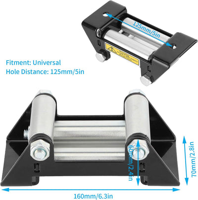 CHICIRIS Schwerlast-Eisen-Windenkabelrolle Fairlead 125 Mm/5 Zoll Lochabstand Universelles Automobil