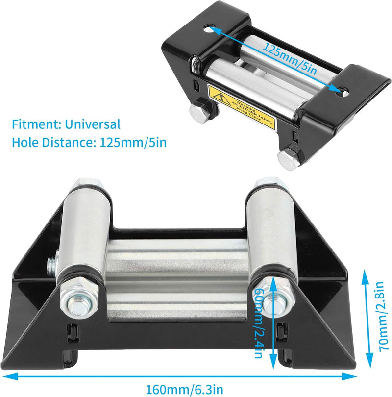 CHICIRIS Schwerlast-Eisen-Windenkabelrolle Fairlead 125 Mm/5 Zoll Lochabstand Universelles Automobil