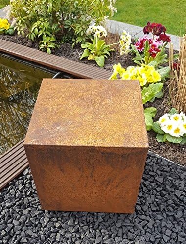 Quader Würfel 20/20/20 cm Cortenstahl Roststahl Dekoquader