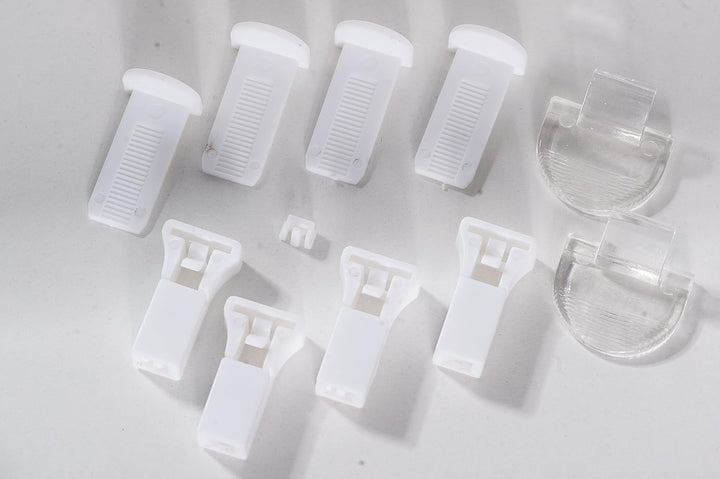 K-home Klemmfix-Bambus-Plissee Weiss 80 x 210 cm (B x L)