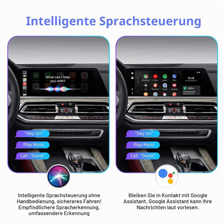 EZoneTronics Wireless CarPlay &amp; Android Auto Retrofit Kit Decoder Box für BMW mit EVO MGU ID5 ID6 ID