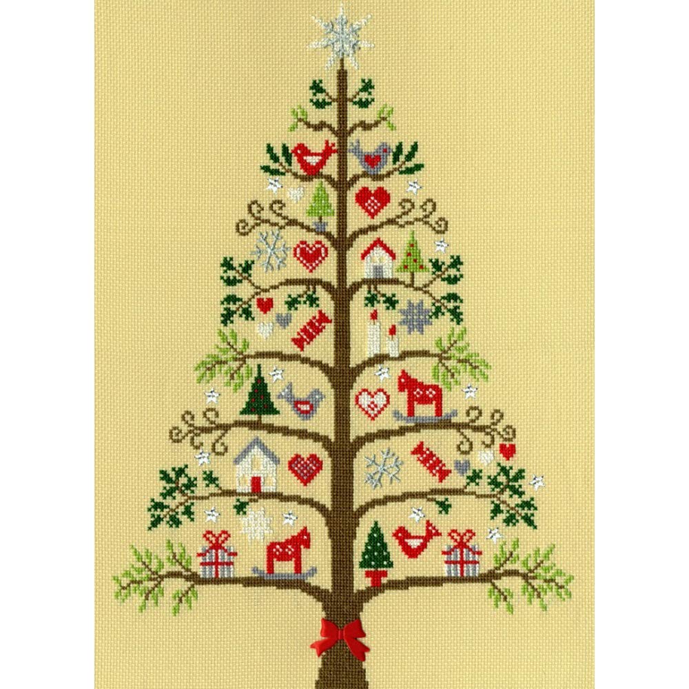 Bothy Threads Kreuzstich-Set Scandi-Baum, 29x40cm, XX9, Zählmuster