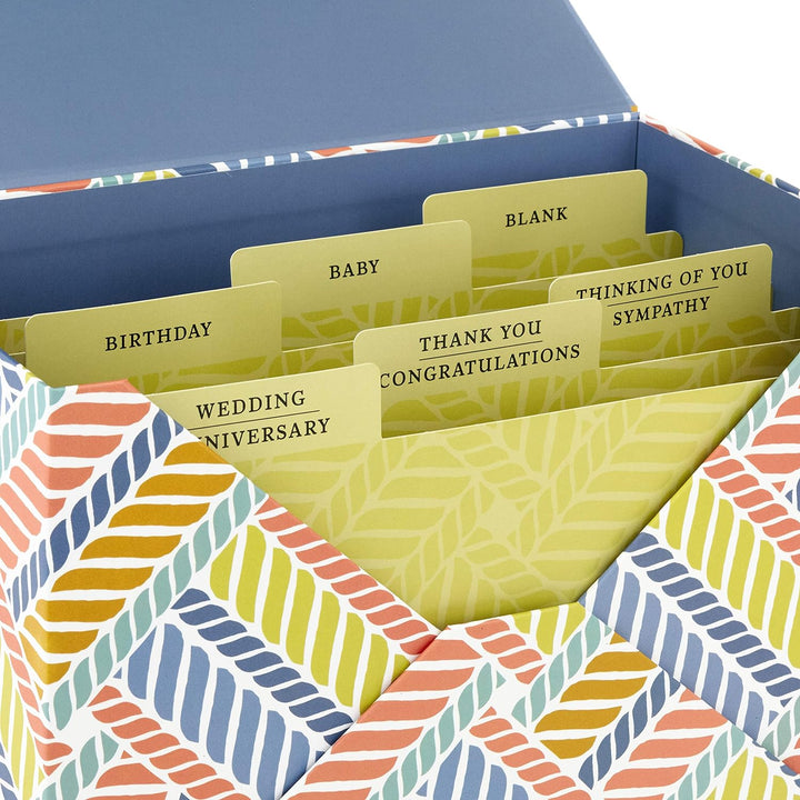 Hallmark 24 Stück handgefertigte sortierte Grusskarten, Fischgrätenmuster – Geburtstag, Babyparty, H