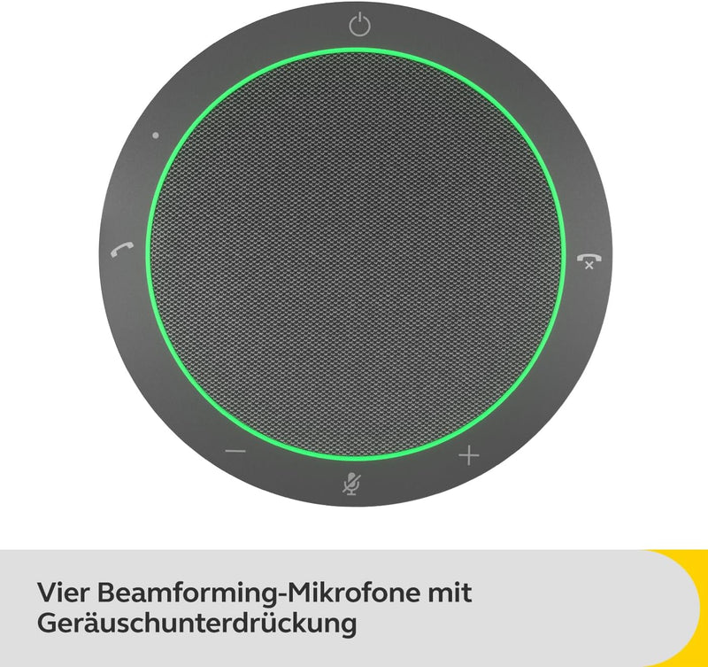 Jabra Speak2 40 tragbare Freisprechlösung, 4 Mikrofone mit Geräuschunterdrückung, 50 mm Breitband-La