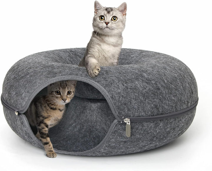 Lucky Sign - Katzenhöhle Katzentunnel aus Filz Katzenbett multifunktionalle Katzensofa gemütliches K