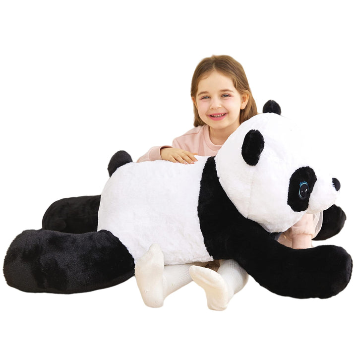 IKASA Gross Panda Kuscheltier Riesen Stofftier,Gross Plüschtier Riesige Plüsch Spielzeug 78cm Flausc