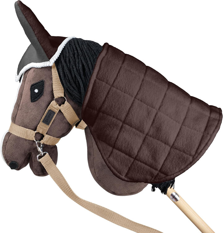 SKIPPI Halfter für Hobby Horse - Beige, Hobby Horse Zubehör, Zügeln und 2 Polster im Set, Universalg