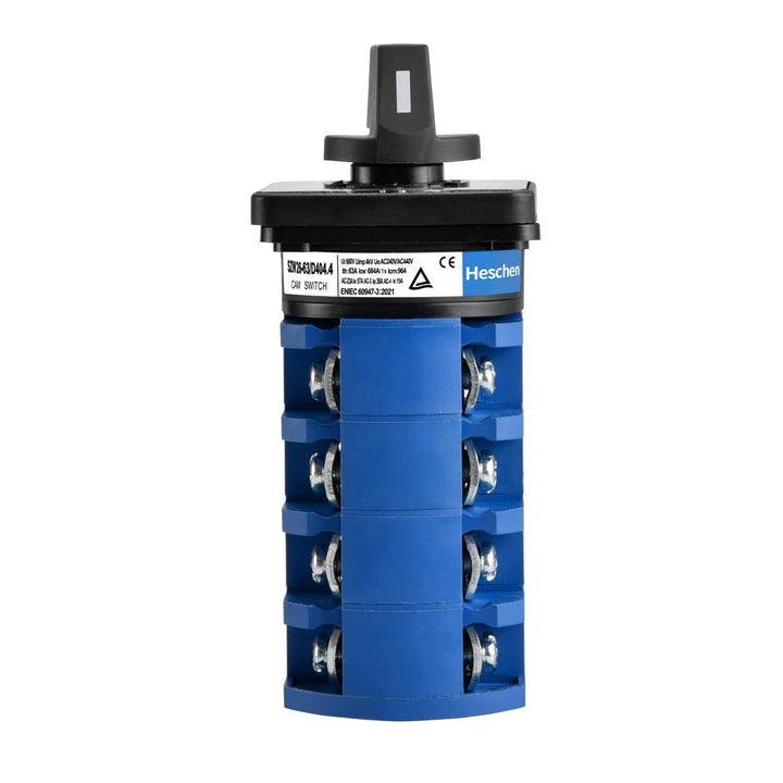 Heschen Universal Drehschalter SZW26-63/D404.4 660V 63A ON-OFF-ON 3 Positionen 4 Phasen 4NO+4NC 16 K