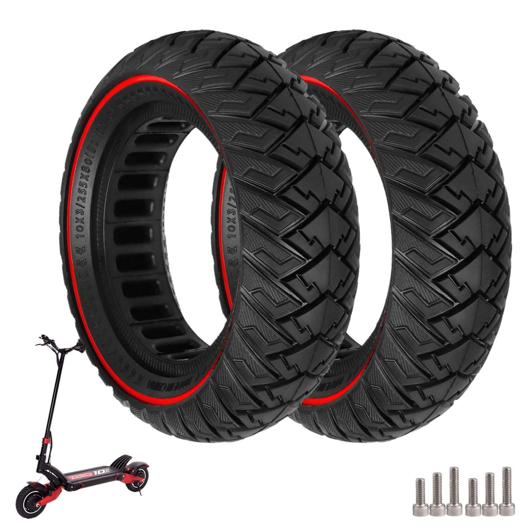 10 Zoll Scooter Solide Reifen, Elektroroller Vollgummireifen 10 x 3/255 x 80 (80/65-6) Ersatzreifen