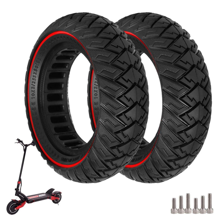 10 Zoll Scooter Solide Reifen, Elektroroller Vollgummireifen 10 x 3/255 x 80 (80/65-6) Ersatzreifen