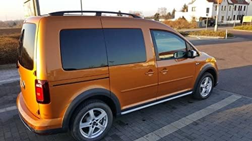 Germansell Dachreling kompatibel mit VW Caddy ab Bj. 2003 Alu Schwarz
