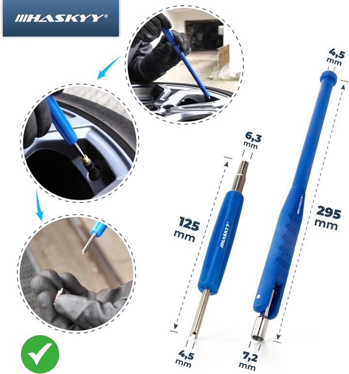 Reifen- Montagepaste 3kg I Montagewax SCHWARZ + Ventildreher + Ventileinzieher + Ventilhelbel im