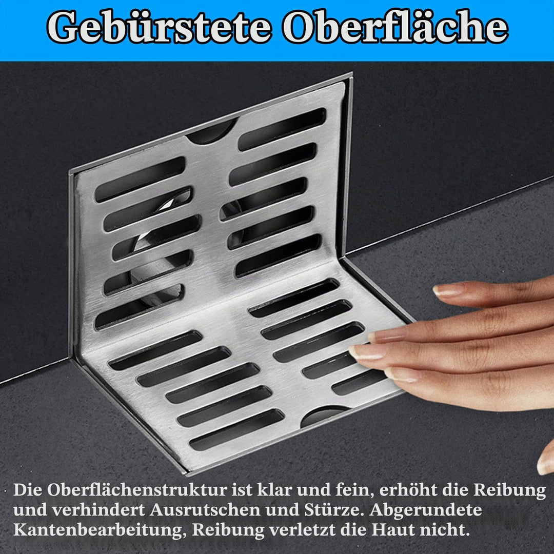 Eck Bodenablauf, Seite Duschablauf Balkon, L förmiger Eck Bodenablauf, Edelstahl Seitenablauf Wand,