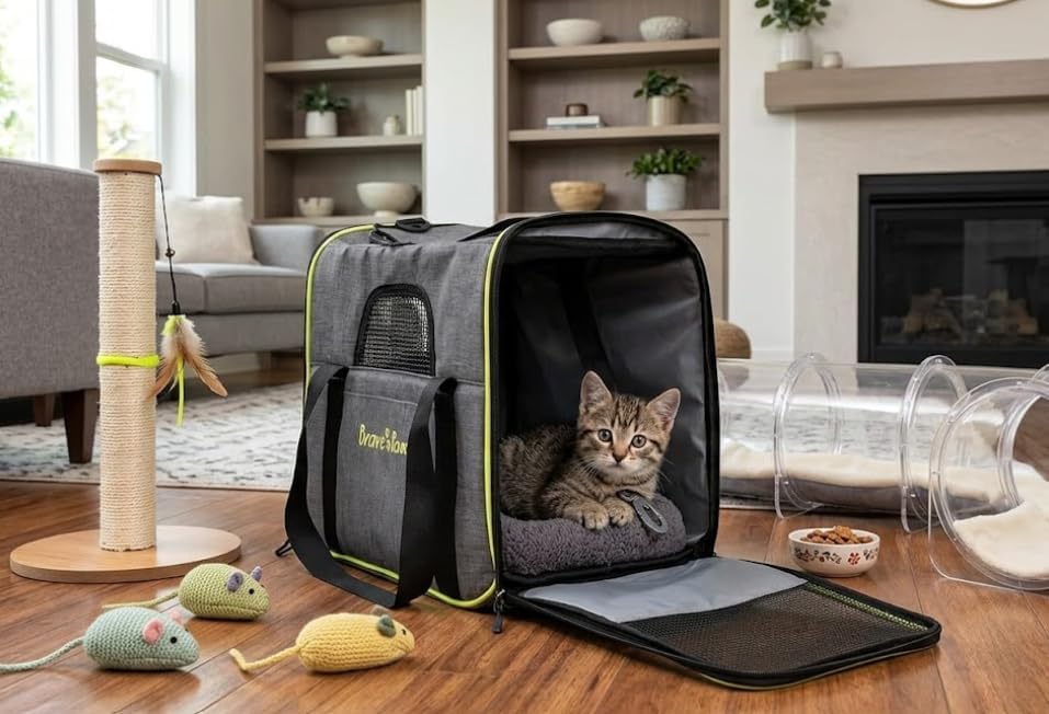 Brave Paws Tragetasche Haustier - Transporttasche Hund & Katze - Ideal für Katzen Transport & Hunde