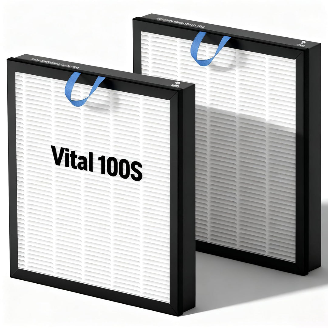 Vital 100S Filter für Levoit Luftreiniger, 2er Pack H13 HEPA Ersatzfilter mit Aktivkohle gegen Feins