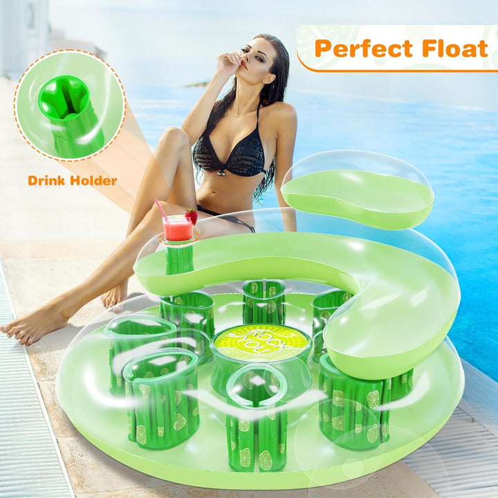 COOLJOYA Wasserhängematte Aufblasbares Schwimmbett Pool Lounger Floats Luftmatratze Pool Schwimmende