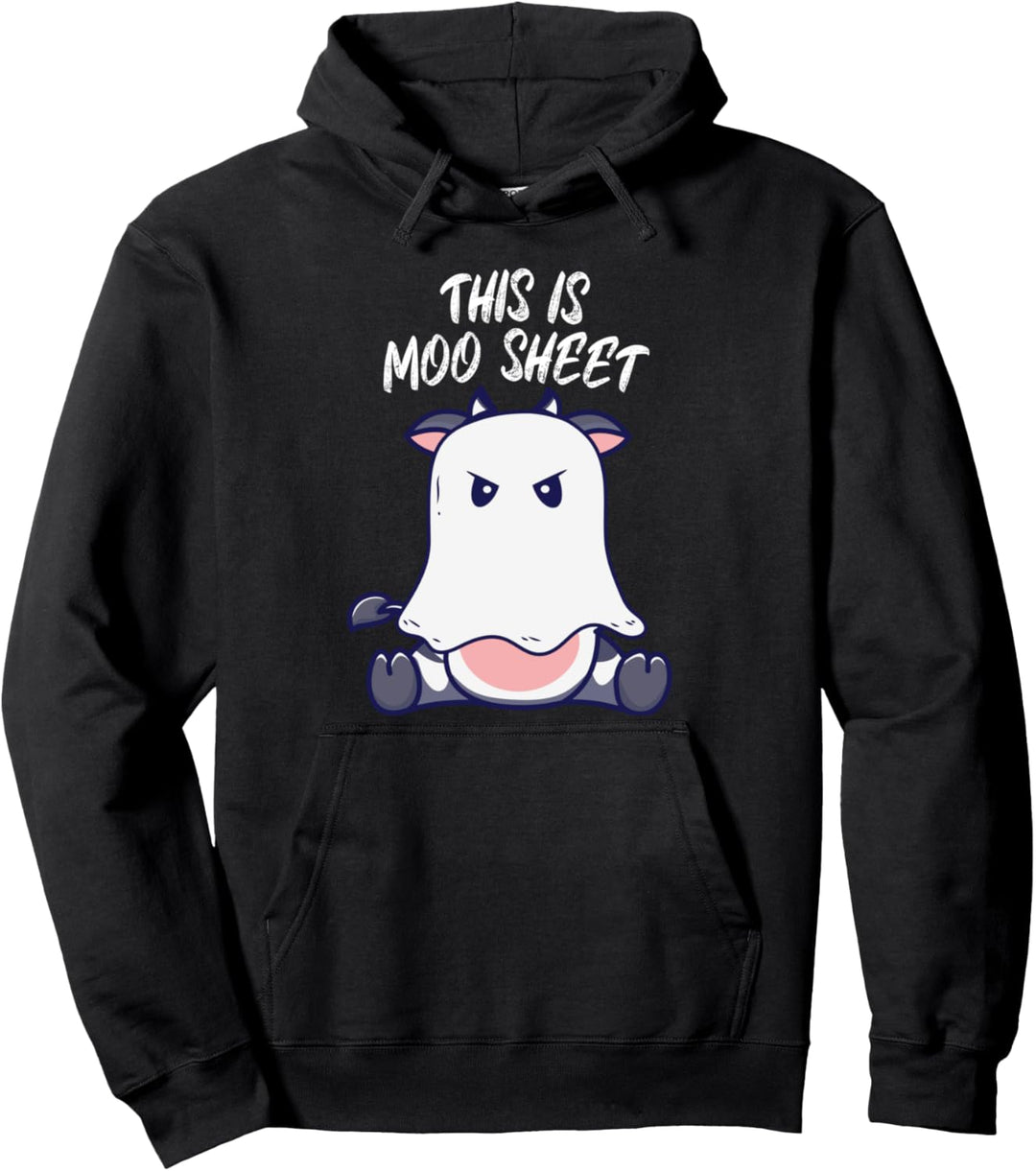 This Is Moo Sheet Ghost Retro Halloween Kostüm Herren Damen Pullover Hoodie