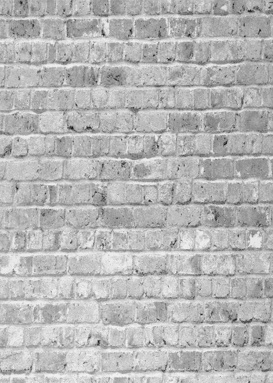 VIMODA Teppich Stein Optik Mauer Strapazierfähig in Grau, Masse:80 x 150 cm 80 x 150 cm Grau, 80 x 1