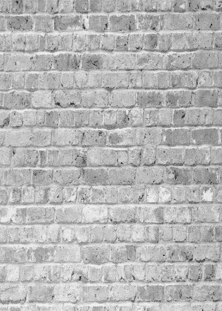 VIMODA Teppich Stein Optik Mauer Strapazierfähig in Grau, Masse:80 x 150 cm 80 x 150 cm Grau, 80 x 1