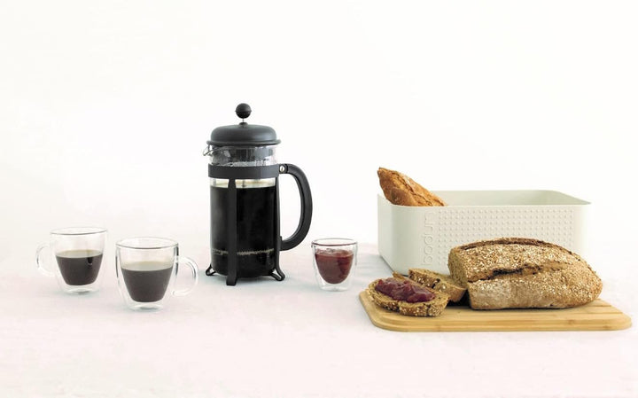 Bodum Java French Press Kaffee- und Teebereiter mit bruchsicherer SAN-Kunststoff-Karaffe, 100 ml, Sc
