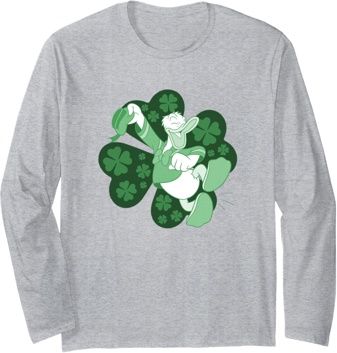 Disney Mickey And Friends St. Patrick's Tag Donald Duck Langarmshirt