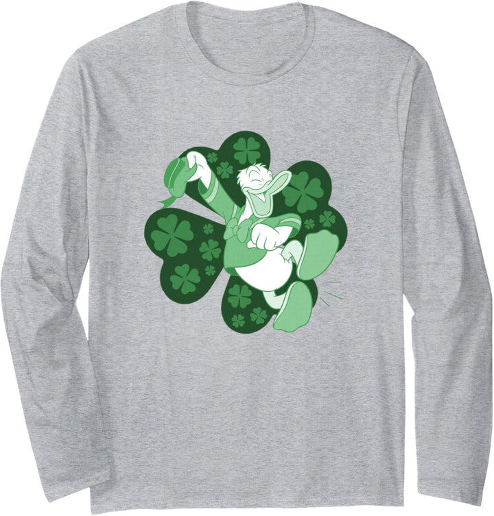 Disney Mickey And Friends St. Patrick's Tag Donald Duck Langarmshirt