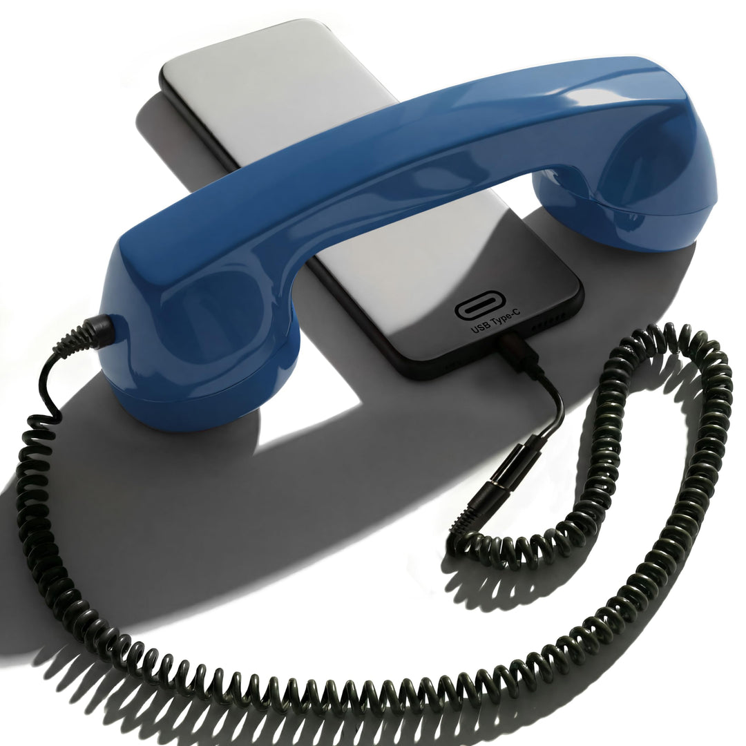 Opis 60s Micro - Retro Handyhörer für Android Smartphones, Tablets, Notebooks und Handys in der Form